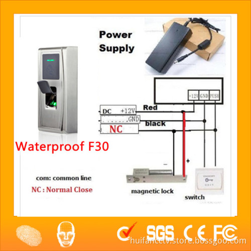 HF-F30 Security Glass Office Door Access Control System
